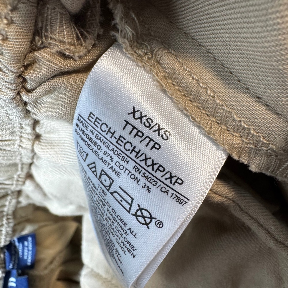 Gap Khaki Cargo Pants Womens XXS XS Tan High Rise Drawstring Jogger Utility - Picture 4 of 7